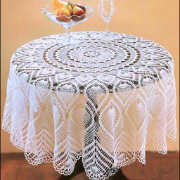 Вяжем очень красивую скатерть