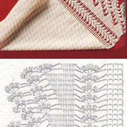 Необычная манишка крючком, схема.