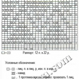 Ажурный узор спицами