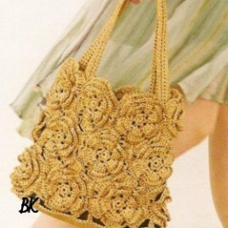 Цветочные сумки крючком