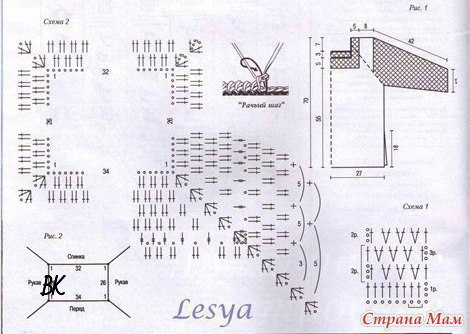 Вязание реглана крючком.