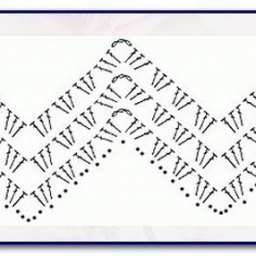 Сочетание бабушкиного квадрата и узора зигзаг