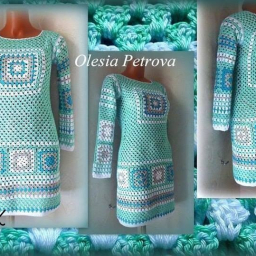 Как связать платье крючком