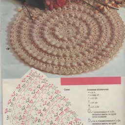 Коврик, вязанный крючком