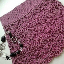 Красивый узор для юбочки. Крючок