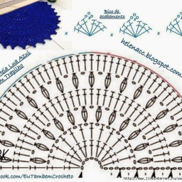 Коврик крючком половина луны