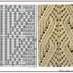 Японские узоры спицами