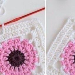 Вяжем квадратный мотив