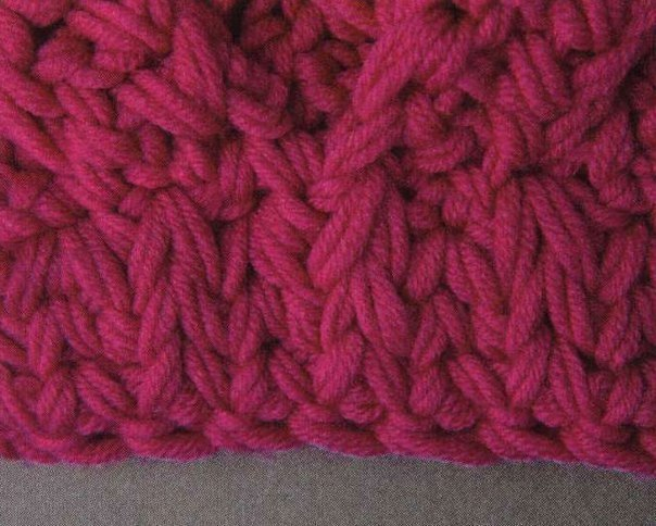 Плетёный шарф-снуд крючком 1