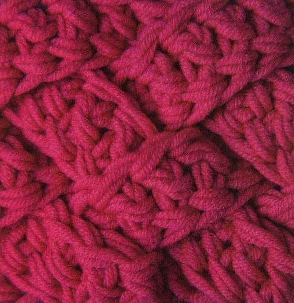 Плетёный шарф-снуд крючком 2