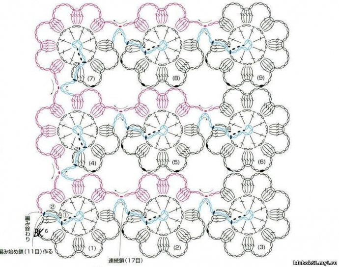 схемы для безотрывного вязания.