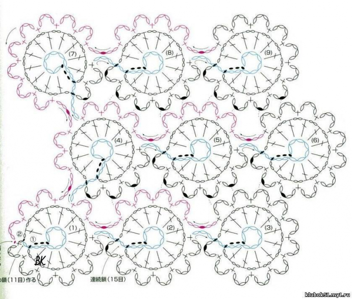 схемы для безотрывного вязания.