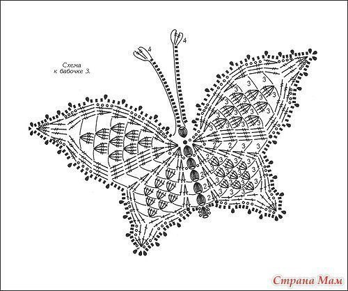 Взмах крыла - вязаные бабочки