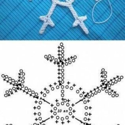 Вяжем снежинки крючком