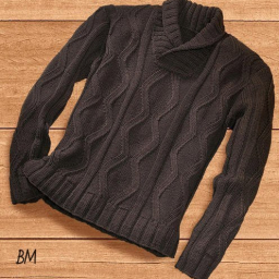 Мужской пуловер спицами.