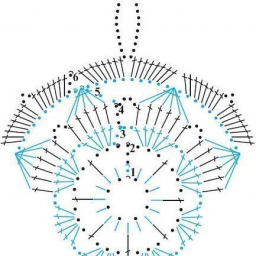 Вязаные снежинки. Схемы.