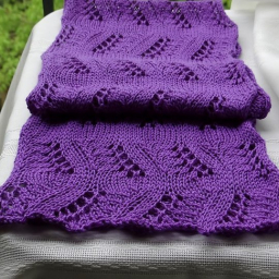 Шарф спицами