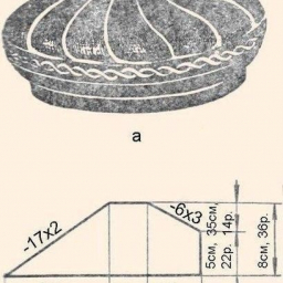 Берет платочной вязкой