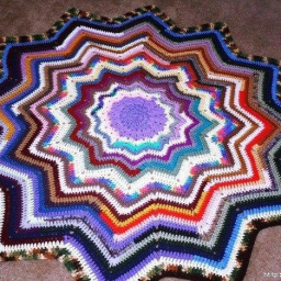 Коврики - звёздочки крючком