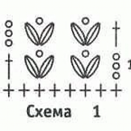 Плед узорами из пышных колосков. МК, схема