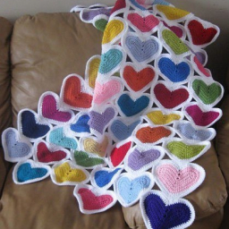 Милый, сердечный плед