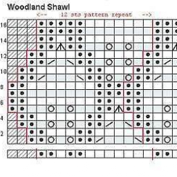 Узор для шали. Схема