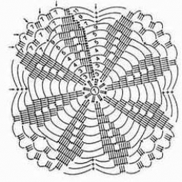 Роскошная шаль из мотивов. Схема