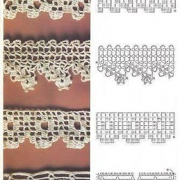 Кайма крючком, много