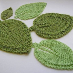 ЛИСТИКИ-МОЧАЛКИ спицами: Уровень умения: Начинающий