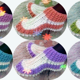 Следочки спицами.