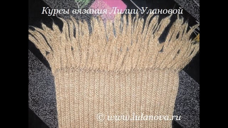 Шарф Классический спицами - Knitting scarf spokes