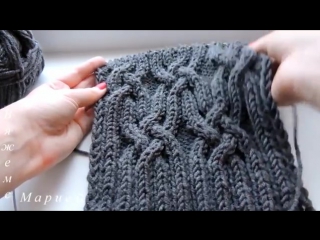 Вяжем Спицами. Мужской шарф.