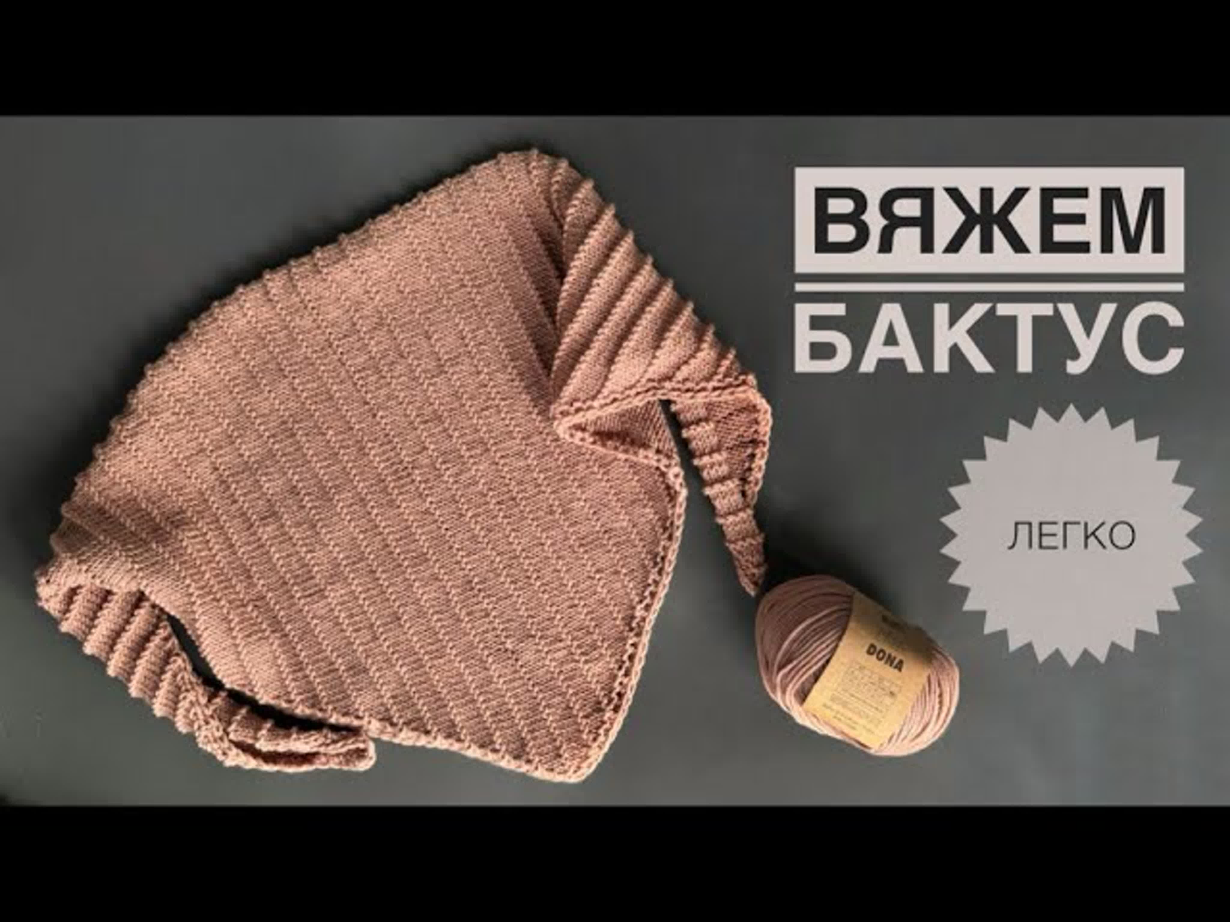 Бактус спицами для начинающих