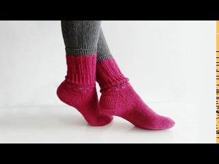 НОСКИ c двойной пяткой спицами | Подробный урок