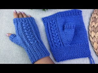 Самые простые митенки на двух спицах. Мастер-класс