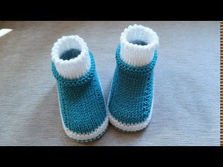 Пинетки на скорую руку На возраст 6-9 мес