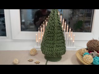 Мастер-класс Елочка из трикотажной пряжи крючком