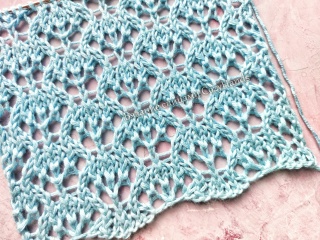 Очаровательный узор спицами для вязания ажурных изделий