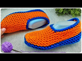 Эта модель следков всегда популярна. Вяжем базовую модель следков на 2-х спицах. МК для начинающих