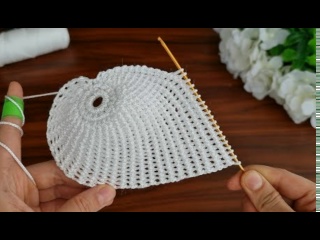 Салфетка листик в тунисской технике вязания крючком? #вязание #вязаниекрючком #Анявяжет #веселыепете