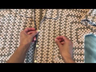 Женская рубашка крючком. Источник видео: канал YouTube "UArt вязание". https://behet.ru behet handma