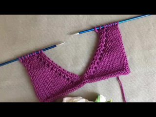 Красивое ажурное убавление петель для горловины: простой и элегантный способ обработки края.