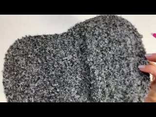 Вязаная сумка крючком на канве из пряжи букле - мастер-класс