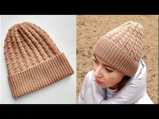 НЕОБЫЧНАЯ ШАПОЧКА интересным объемным узором!!! Эту шапочку Вы будете носить!