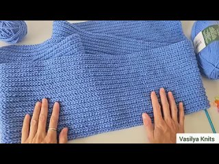 ? Самый простой шарф крючком для начинающих. Легкий узор крючком. Шарф в два оборота. (360p).mp4