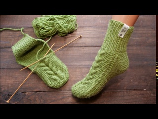 Бесшовные носки спицами – пятка треугольник ?от «Knitting School by Kateryna Mushyn»