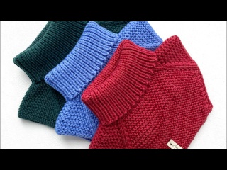 Манишка платочной вязкой #scarf_smetana