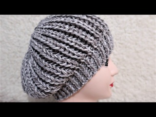 САМЫЙ ПРОСТОЙ БЕРЕТ СПИЦАМИ. ВЯЖЕТСЯ ЛЕГКО! СМОТРИТСЯ ШИКАРНО!