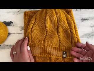 Вяжем красивый снуд спицами!