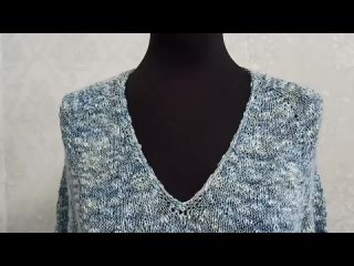 Как вязать V-обазную горловину в реглане. Подробный расчёт.